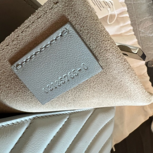 CHLOE Mini Drew Bijou Quilted Smooth Calfskin Shoulder Bag - Airy Grey/Baby Blue - Picture 12 of 14